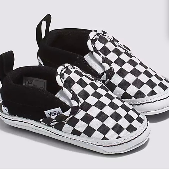 VANS INFANT SLIP-ON V CRIB CHECKER SHOE - Picture 1 of 5